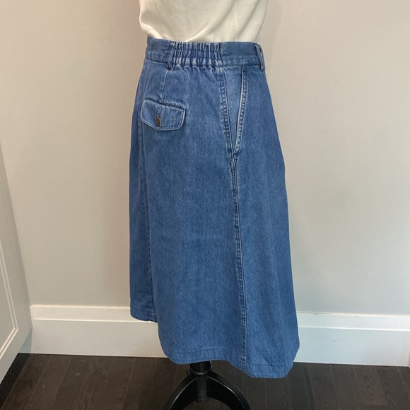 Classic Blue A-Line Denim Skirt - Picture 14 of 16
